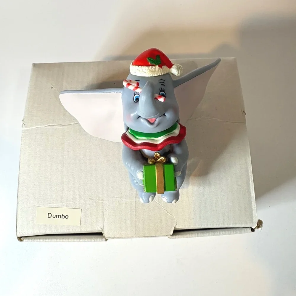 Disney Dumbo Christmas Ornament Santa Hat Candy Cane Gift Holiday Collectible